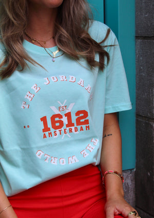 The Jordaan Amsterdam X The World T-shirt, Turquoise