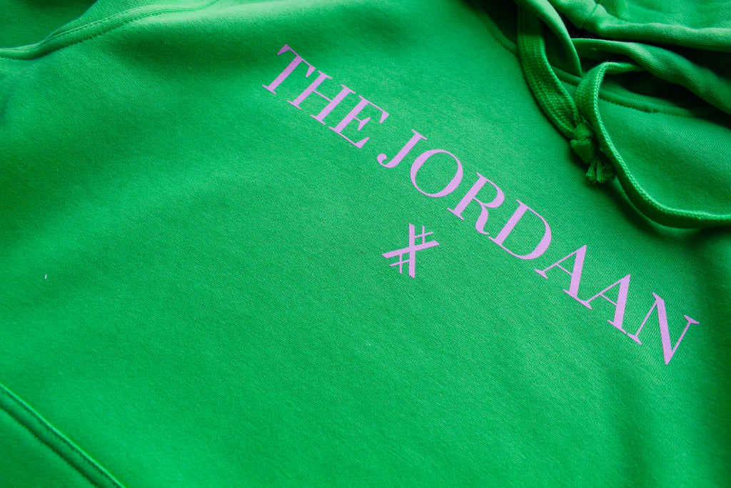 The Jordaan Hoodie, Green Pink 